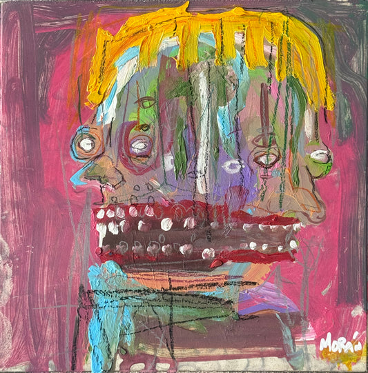 Moran - Luis / Acrílico sobre mosaico vintage historico - 26 x 26 cm