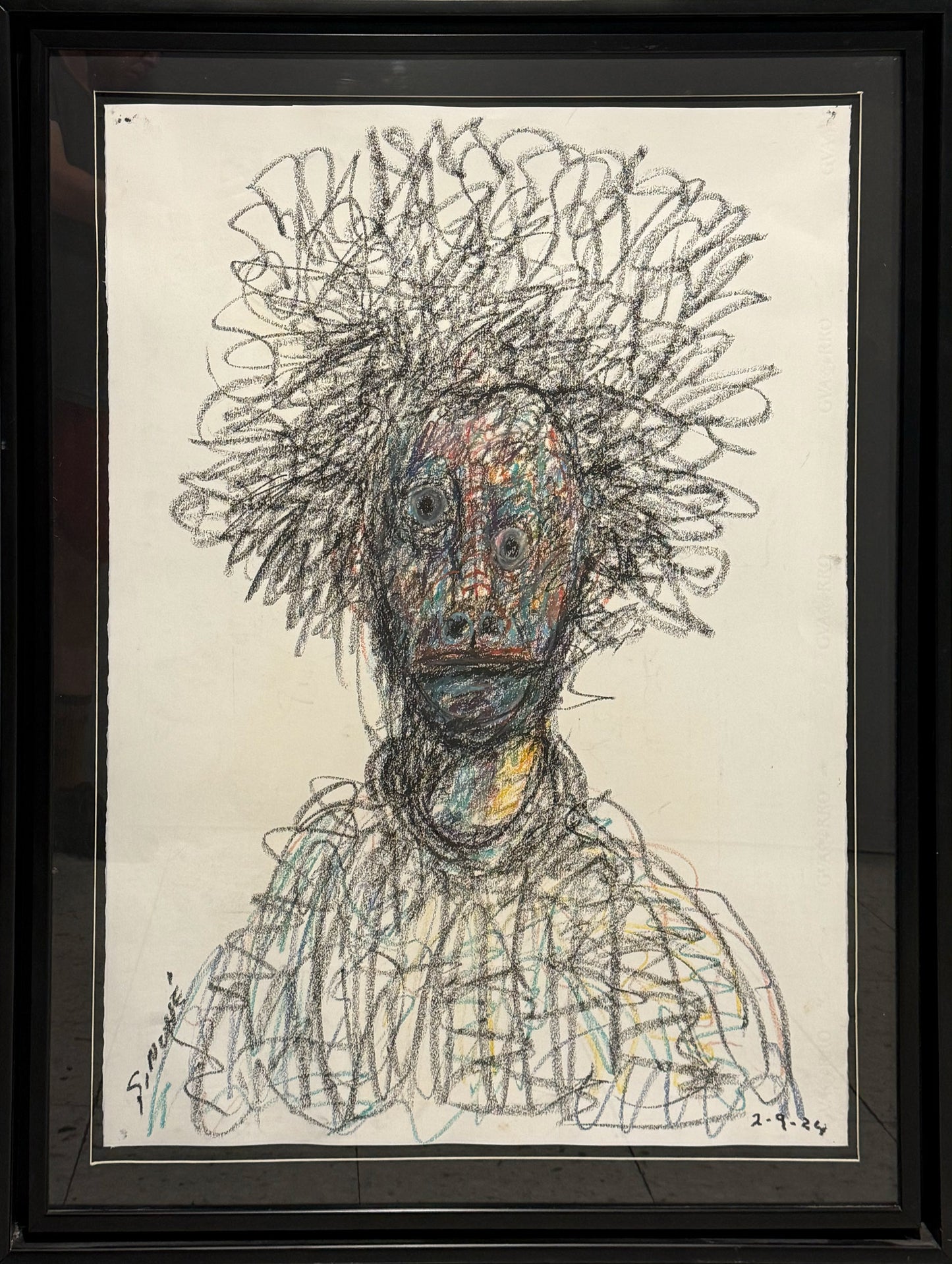 Sinuhe Villegas – Autorretrato / Mixta sobre papel – 70 x 100 cm – 1/1