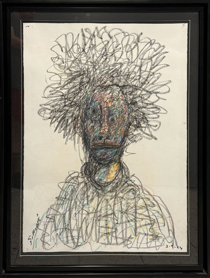 Sinuhe Villegas – Autorretrato / Mixta sobre papel – 70 x 100 cm – 1/1