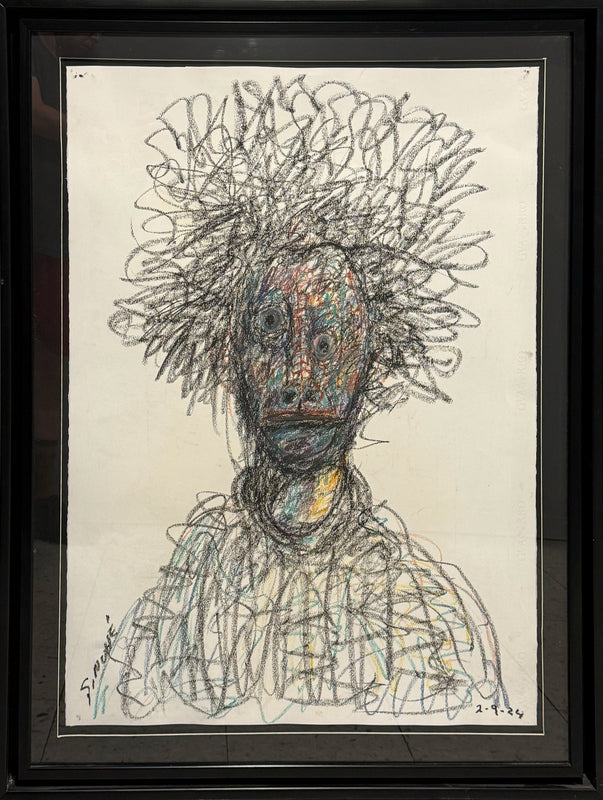 Sinuhe Villegas – Autorretrato / Mixta sobre papel – 70 x 100 cm – 1/1