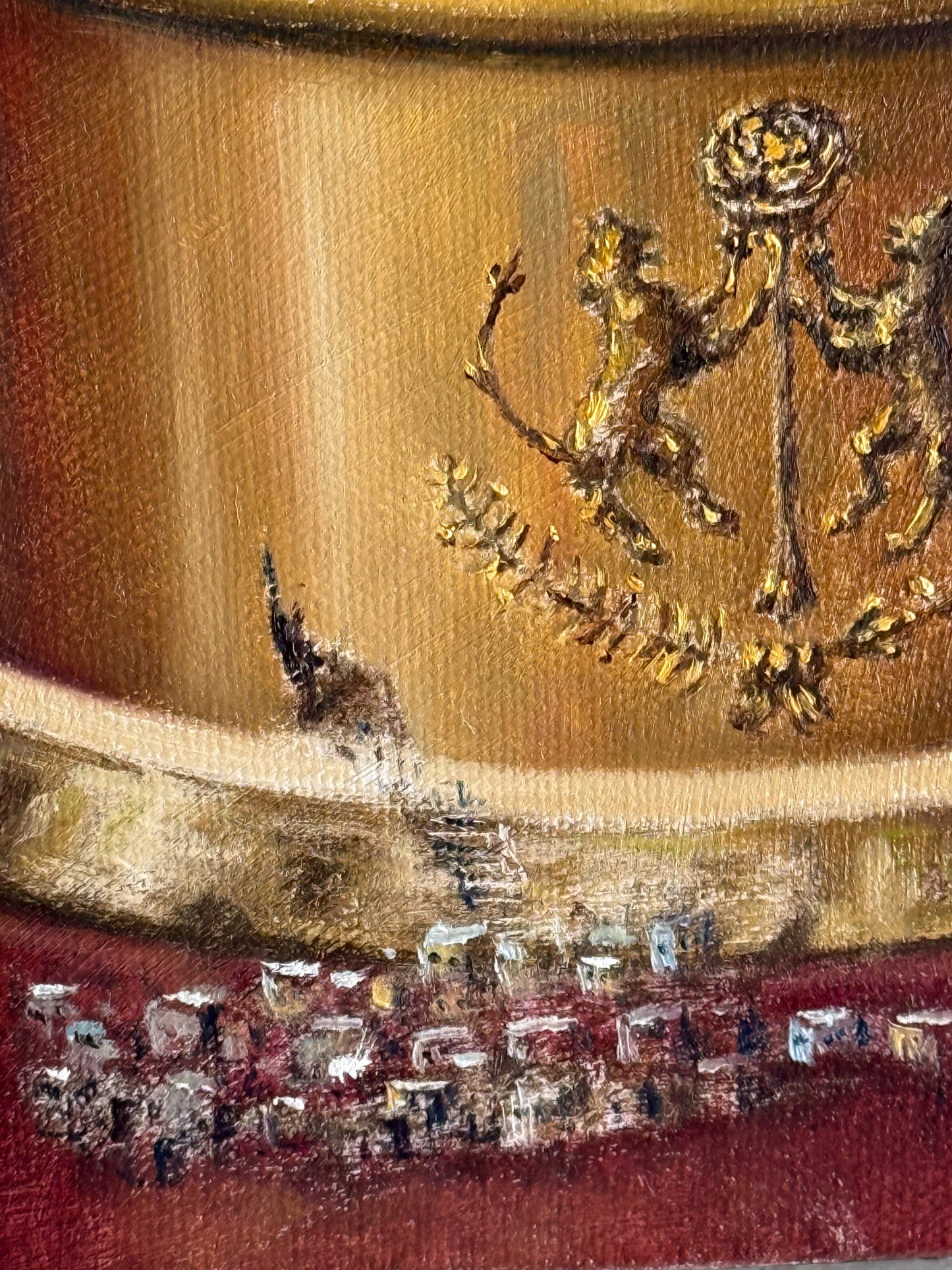 José Parra – Ciudad del domo / Óleo sobre tela – 28 x 35 cm – 1/1