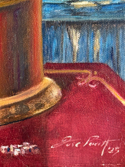 José Parra – Ciudad del domo / Óleo sobre tela – 28 x 35 cm – 1/1