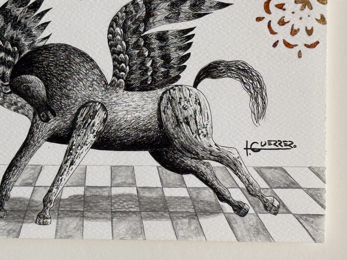 Ignacio Guerrero – Pegaso / Tinta sobre papel – 21 x 15 cm – 1/1