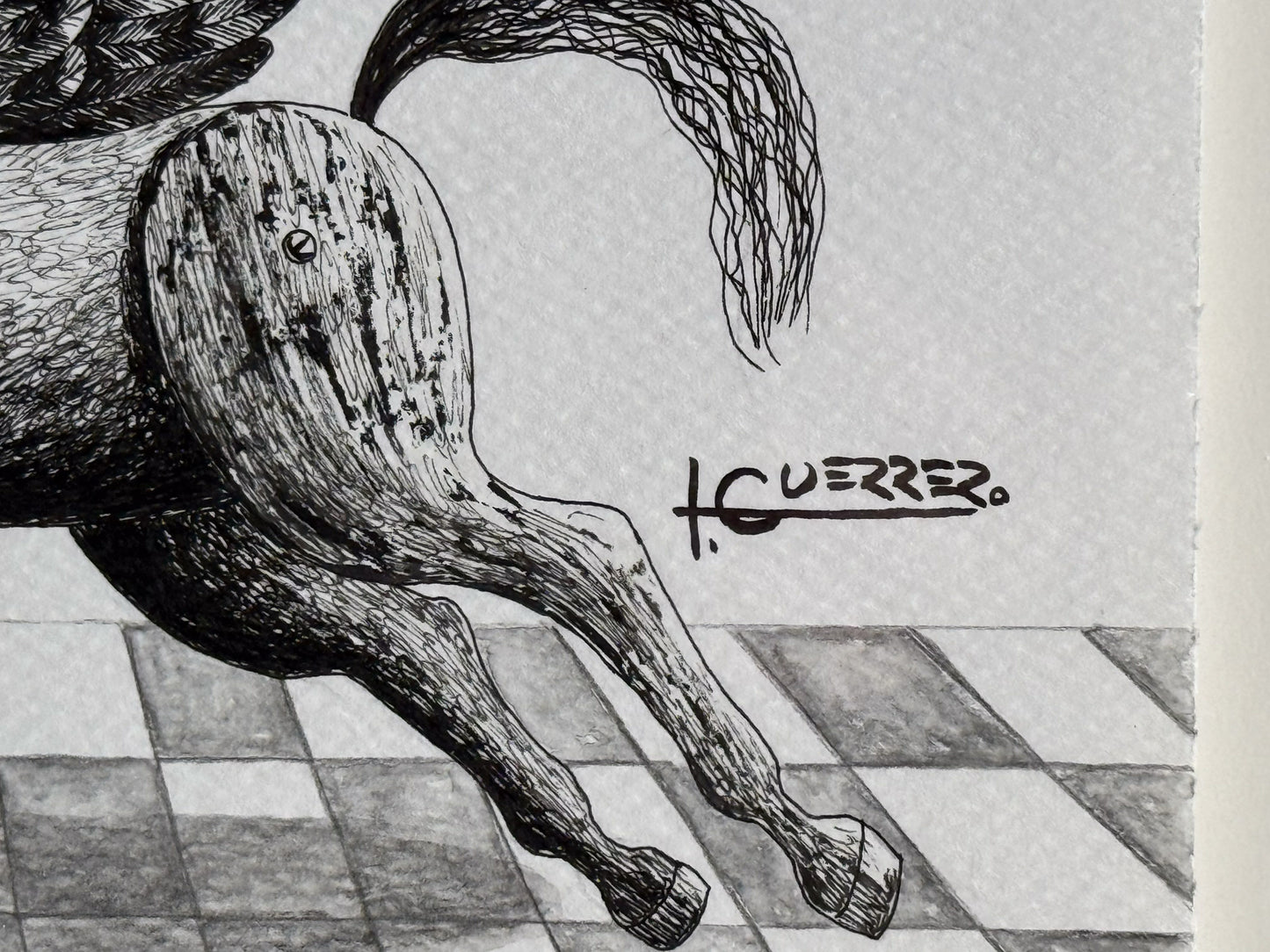 Ignacio Guerrero – Pegaso / Tinta sobre papel – 21 x 15 cm – 1/1