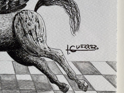 Ignacio Guerrero – Pegaso / Tinta sobre papel – 21 x 15 cm – 1/1