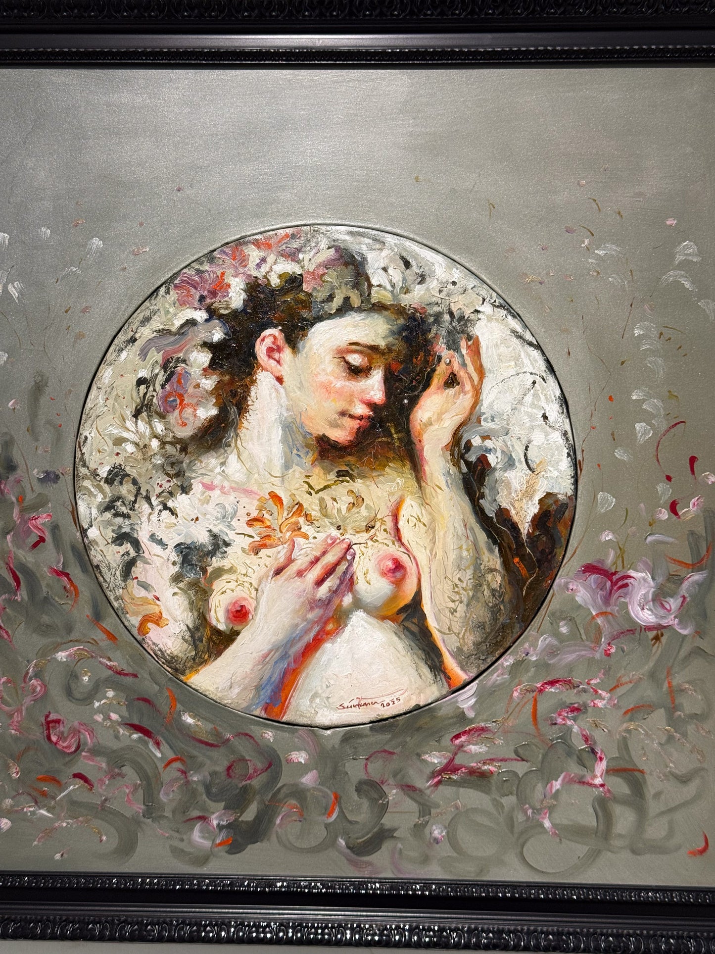 Salvador Santana – Pensamiento mágico / Óleo  sobre tela – 54 x 54 cm – 1/1