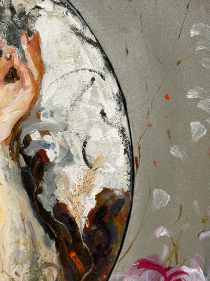 Salvador Santana – Pensamiento mágico / Óleo  sobre tela – 54 x 54 cm – 1/1