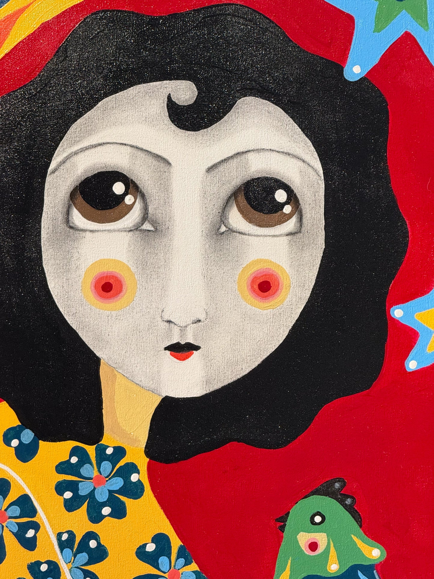 Lala Trewick – Reina de la estrellas / Mixta sobre lienzo – 50 x 60 cm – 1/1