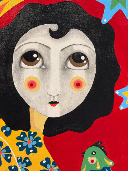 Lala Trewick – Reina de la estrellas / Mixta sobre lienzo – 50 x 60 cm – 1/1