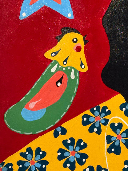 Lala Trewick – Reina de la estrellas / Mixta sobre lienzo – 50 x 60 cm – 1/1