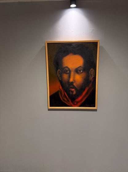 Daniel Kent – Serie Rostros Señor con barba y bufanda / Acrílico sobre tela – 60 x 80 cm – 1/1