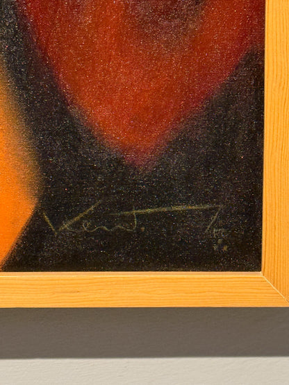 Daniel Kent – Serie Rostros Ojos negros turbante rojo / Acrílico sobre tela – 60 x 70 cm – 1/1