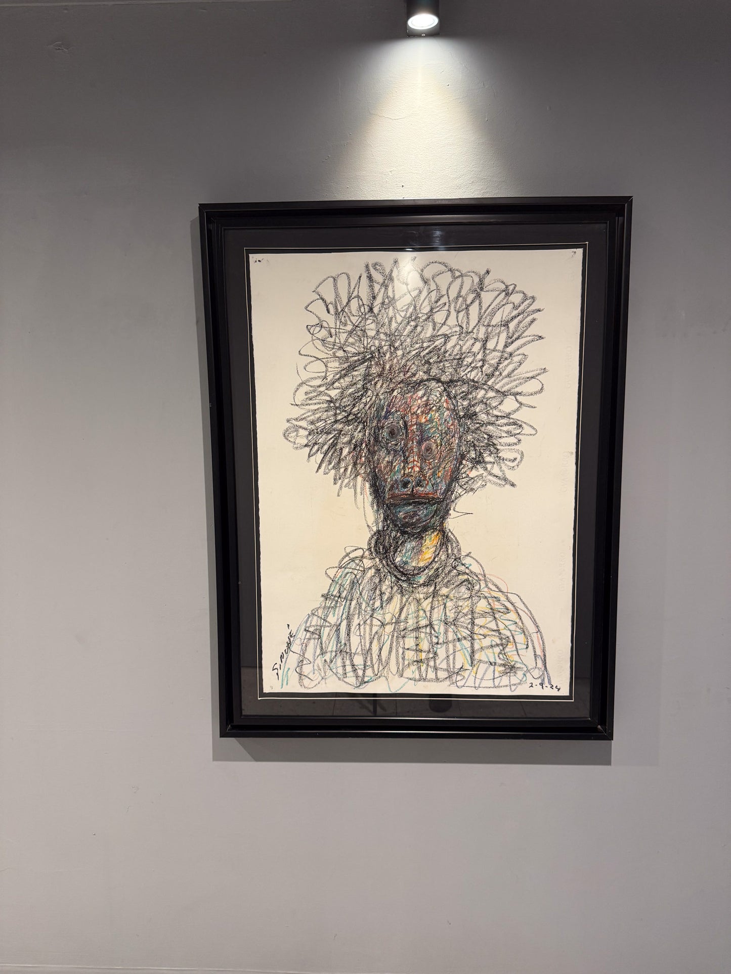 Sinuhe Villegas – Autorretrato / Mixta sobre papel – 70 x 100 cm – 1/1