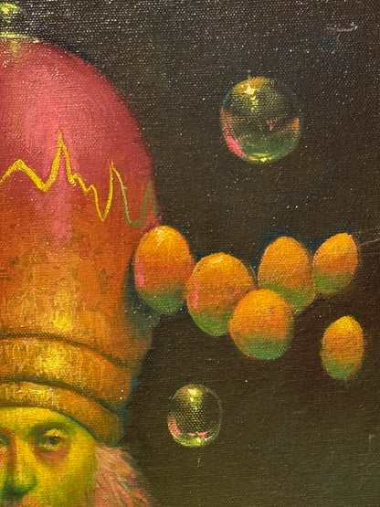 Fernando Garrido – Teoría de la Gravedad / Óleo sobre tela – 29 x 35 cm – 1/1