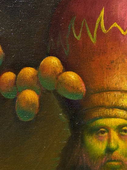 Fernando Garrido – Teoría de la Gravedad / Óleo sobre tela – 29 x 35 cm – 1/1