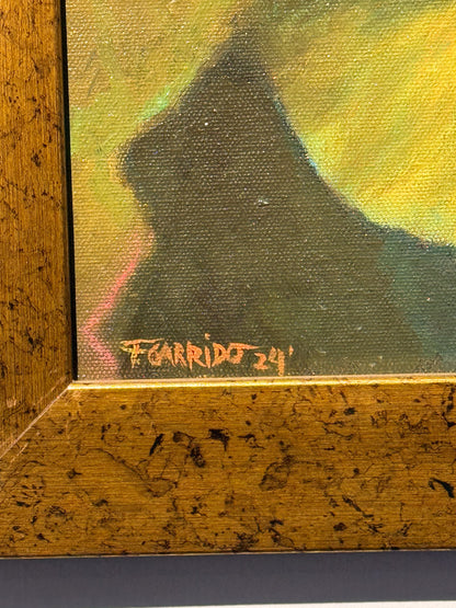 Fernando Garrido – Teoría de la Gravedad / Óleo sobre tela – 29 x 35 cm – 1/1