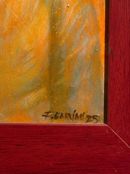 Fernando Garrido – Lluvia Roja / Óleo sobre tela – 24 x 40 cm – 1/1