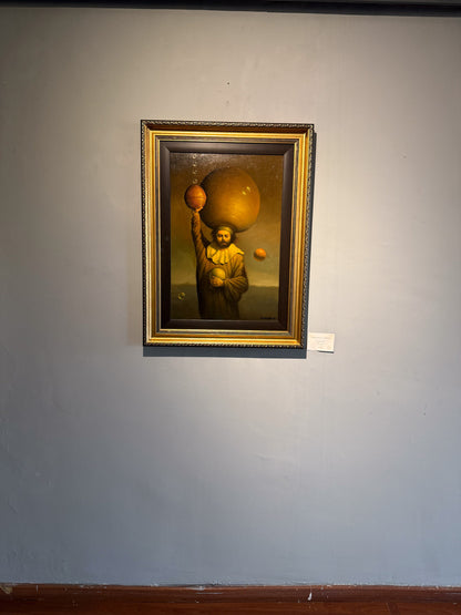 Fernando Garrido – Lanzador de Bolas / Óleo sobre mdf – 42 x 61 cm – 1/1