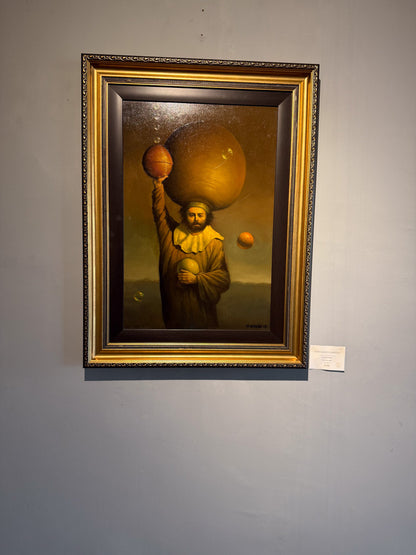 Fernando Garrido – Lanzador de Bolas / Óleo sobre mdf – 42 x 61 cm – 1/1