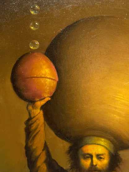 Fernando Garrido – Lanzador de Bolas / Óleo sobre mdf – 42 x 61 cm – 1/1
