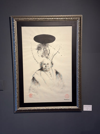 Fernando Garrido – ST. Viejo con circulo arriba  / Tinta sobre papel – 58 x 89 cm – 1/1