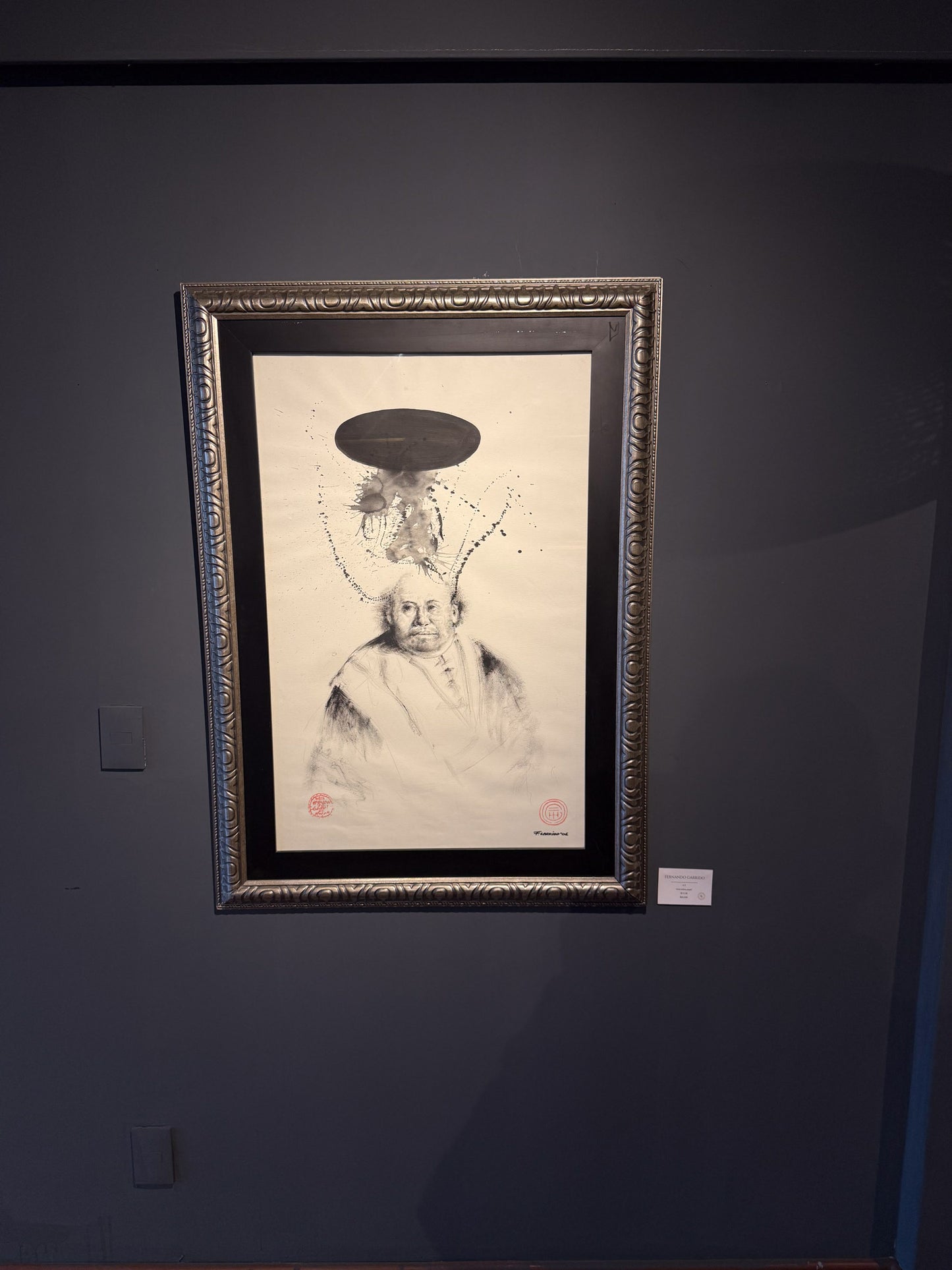 Fernando Garrido – ST. Viejo con circulo arriba  / Tinta sobre papel – 58 x 89 cm – 1/1
