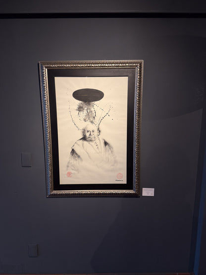 Fernando Garrido – ST. Viejo con circulo arriba  / Tinta sobre papel – 58 x 89 cm – 1/1