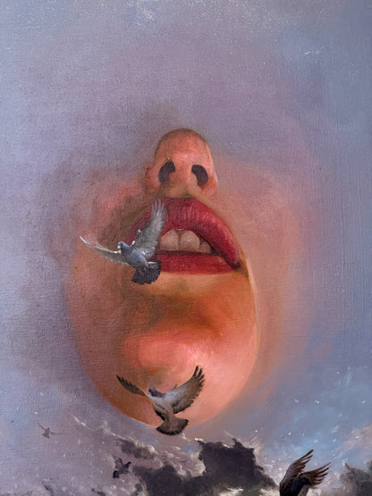 Diego Ayala – El silencio del peregrino / Óleo  sobre mdf – 48 x 68 cm – 1/1