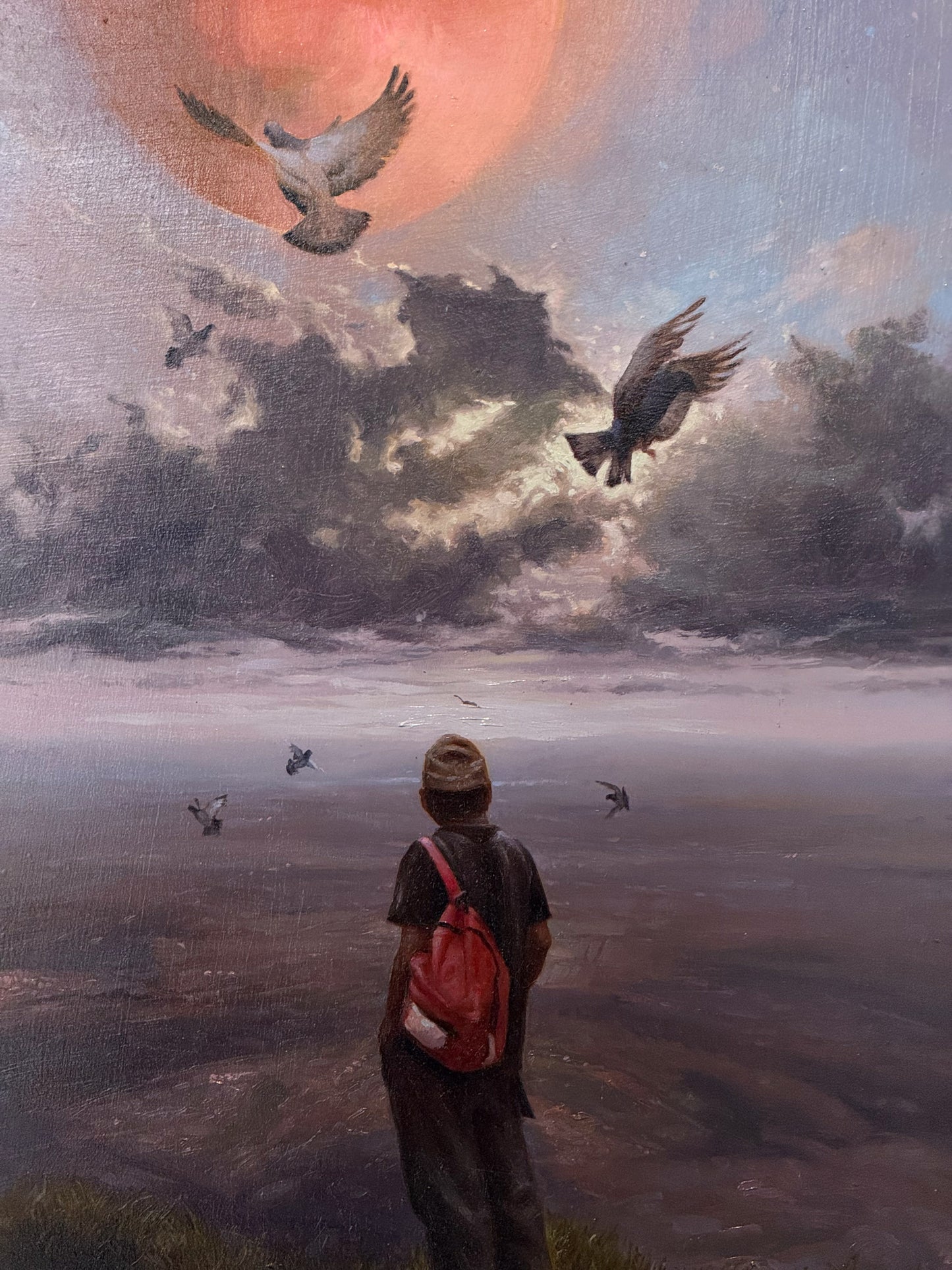 Diego Ayala – El silencio del peregrino / Óleo  sobre mdf – 48 x 68 cm – 1/1