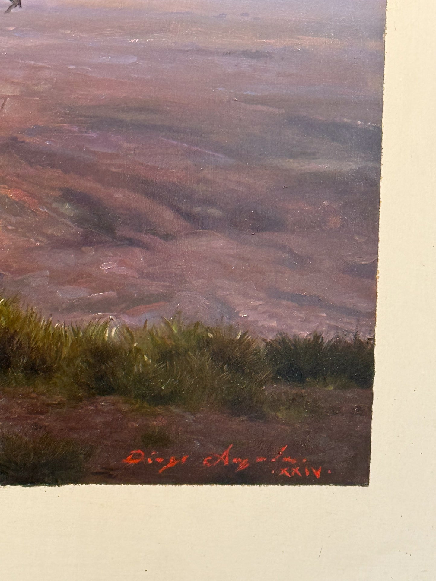 Diego Ayala – El silencio del peregrino / Óleo  sobre mdf – 48 x 68 cm – 1/1