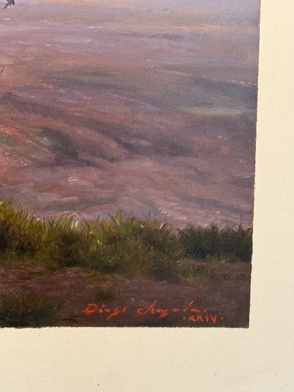 Diego Ayala – El silencio del peregrino / Óleo  sobre mdf – 48 x 68 cm – 1/1