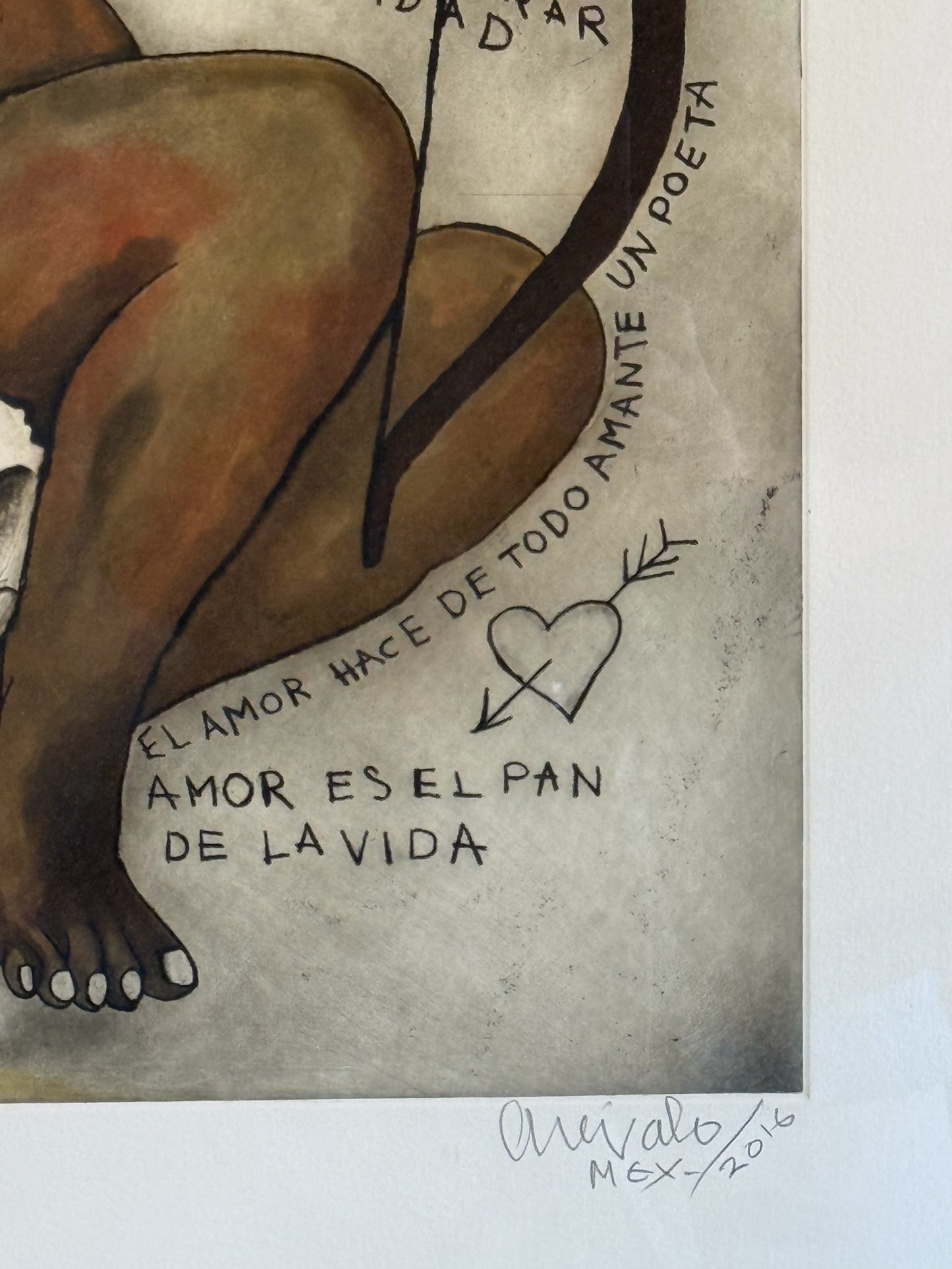 Javier Arévalo – Cupido / Grabado sobre papel – 40 x 54 cm – 34/100