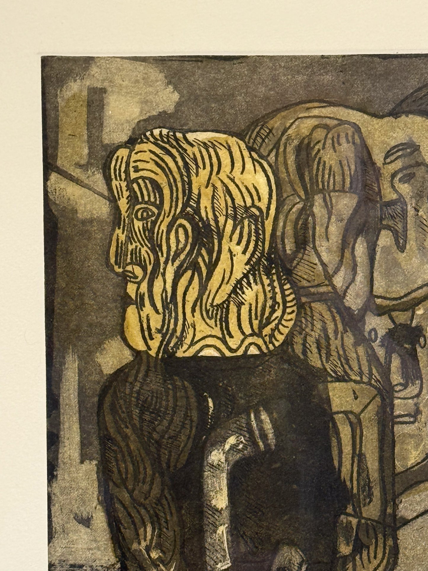José Luis Cuevas – ST Personajes 1998 / Grabado sobre papel – 40 x 50 cm – C.E.