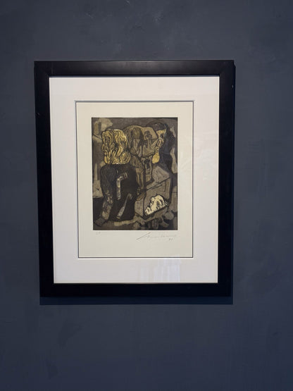 José Luis Cuevas – ST Personajes 1998 / Grabado sobre papel – 40 x 50 cm – C.E.