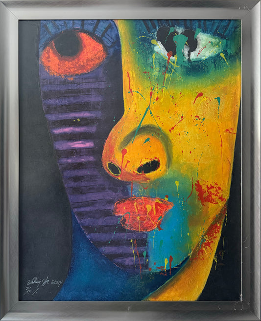 Serie P/C I/I / Vladimir Cora - Sin titulo 5 / Grabado sobre metal - 128 x 92 cm