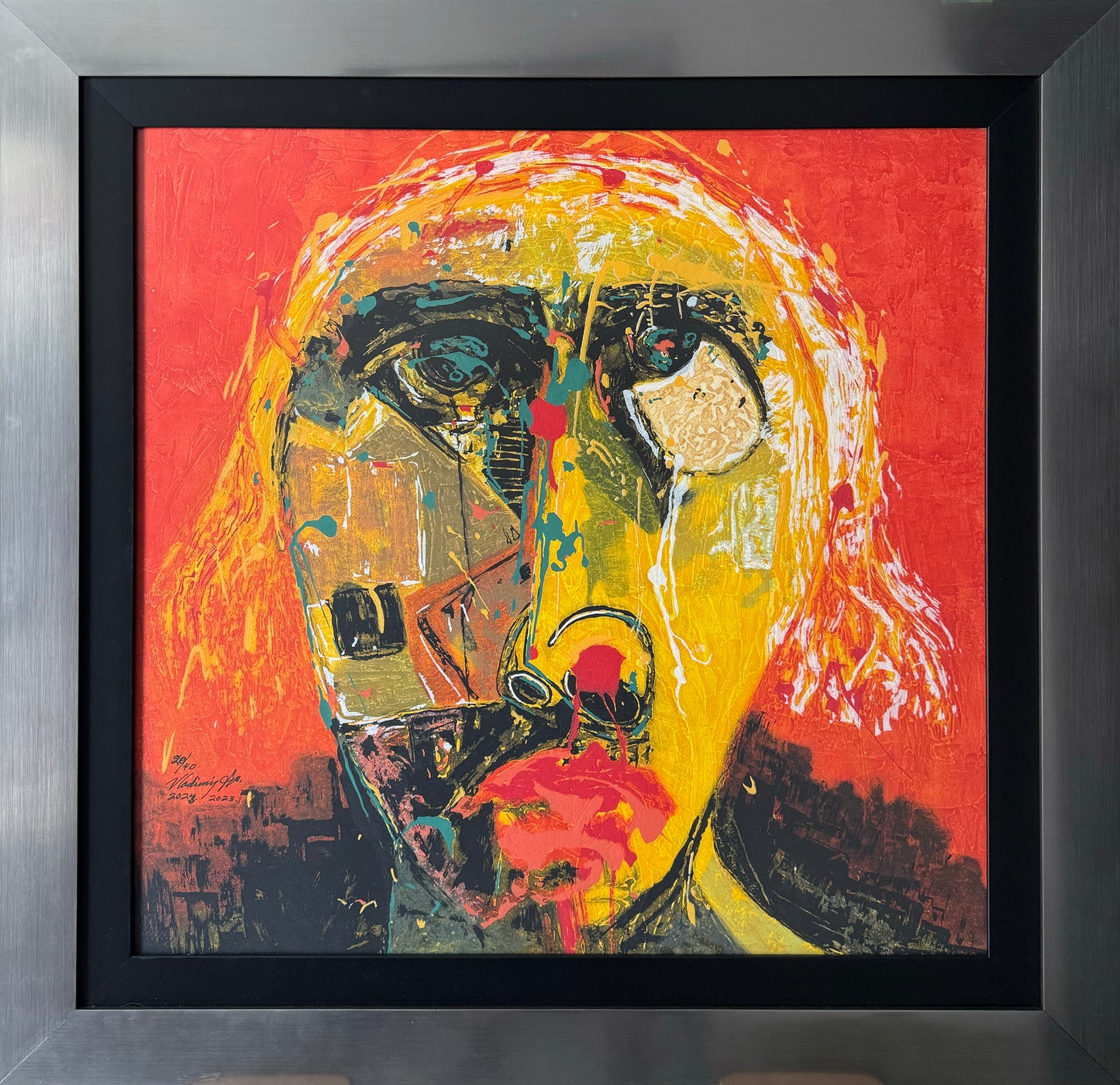 Serie 20/40 / Vladimir Cora - Sin titulo 14 / Mixografía - 80 x 80 cm