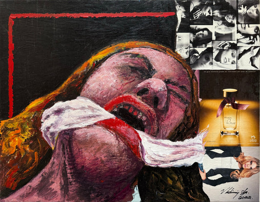 Única 008 / Vladimir Cora - Tortura / Acrílico y Collage sobre tela - 60 x 80 cm