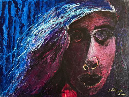 Única 009 / Vladimir Cora - Cabeza / Acrílico sobre tela - 60 x 80 cm