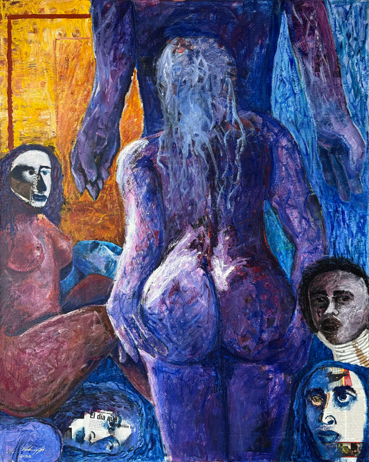 Única 001 / Vladimir Cora - Teibloeras II / Acrílico y Collage sobre tela - 150 x 120 cm