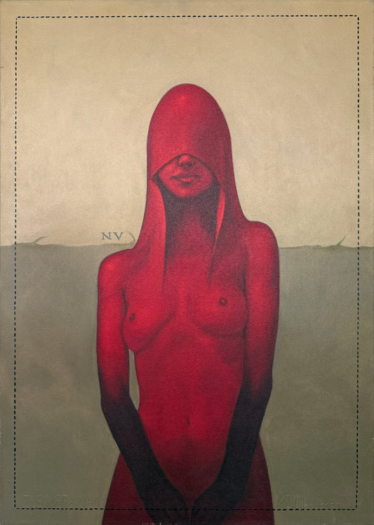 LOTE 029 / Moises Ulloa - Introspección / Óleo sobre tela - 70 x 50 cm