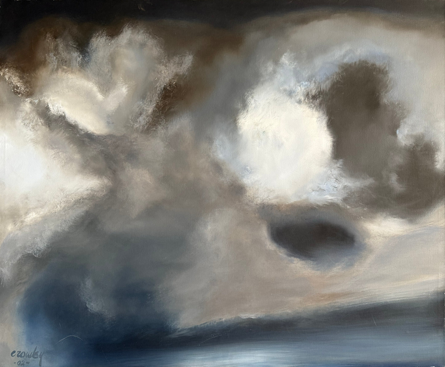 LOTE 043 / Victor Crowley - Caos / Óleo sobre tela - 90 x 100 cm