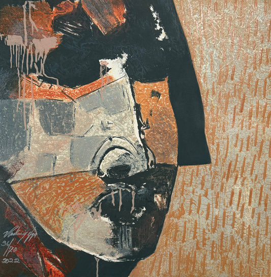 Serie 36/70 / Vladimir Cora - Sin titulo 21 / Mixografía - 49 x 49 cm