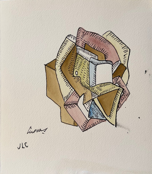 LOTE 028 / José Luis Cuevas - JLC 3 / Tinta y acuarela sobre papel - 24 x 20 cm