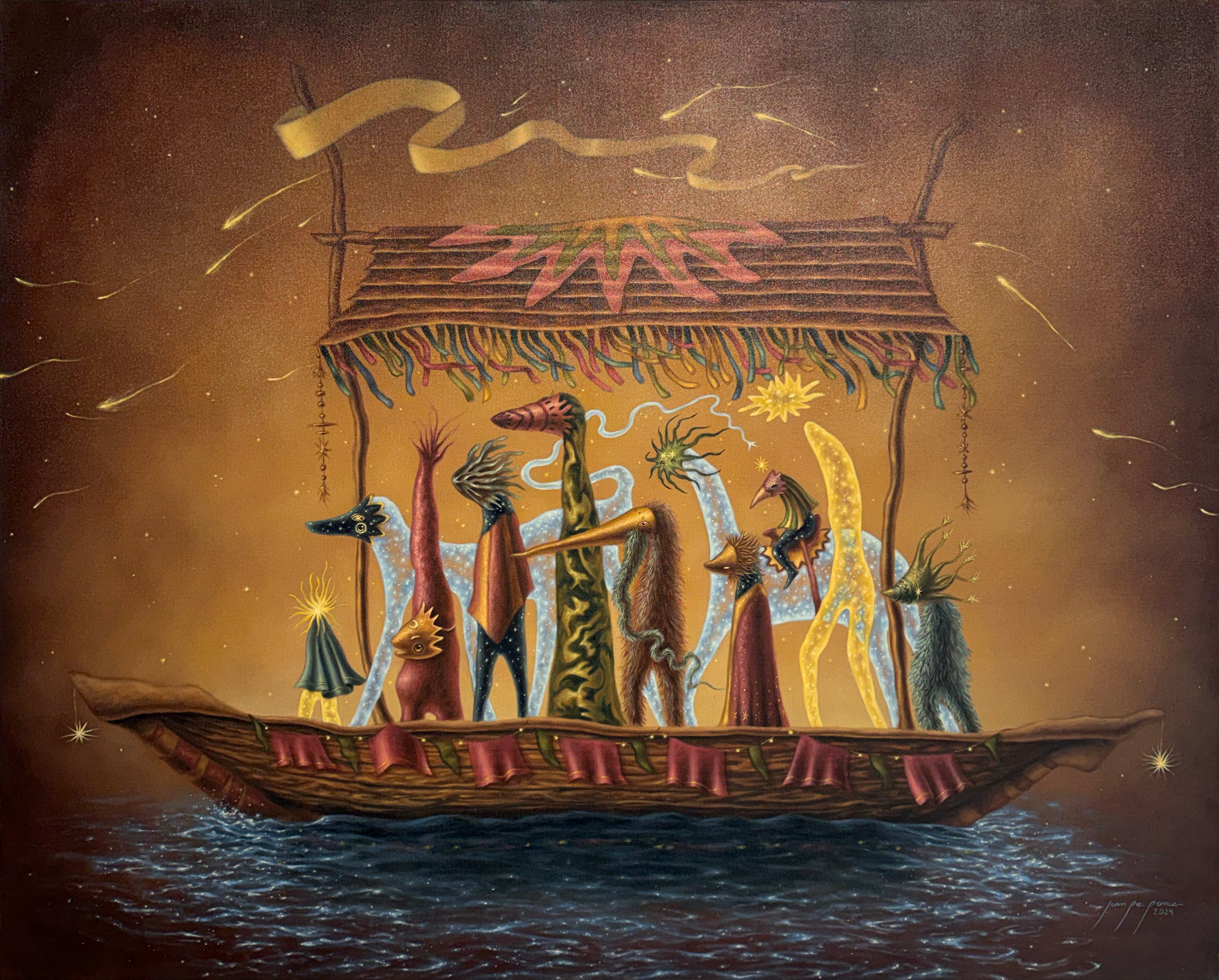 Juan Pedro Ponce – Viaje en Abra / Óleo  sobre lino – 150 x 120 cm – 1/1