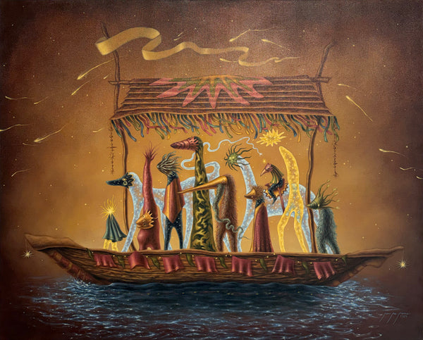 Juan Pedro Ponce – Viaje en Abra / Óleo  sobre lino – 150 x 120 cm – 1/1