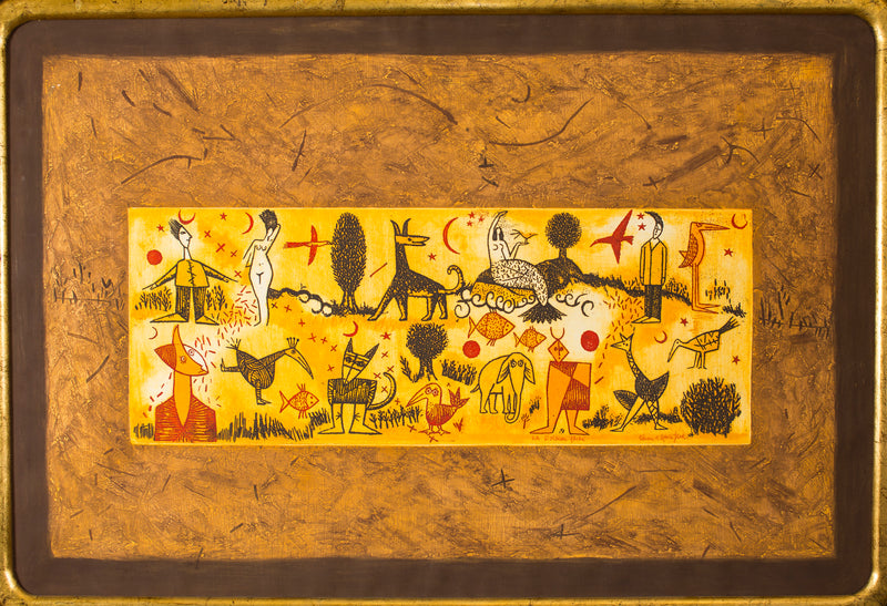 Jean Simon Et Henrry - L'olseau faché  / Grabado sobre papel - 80 x 120 cm
