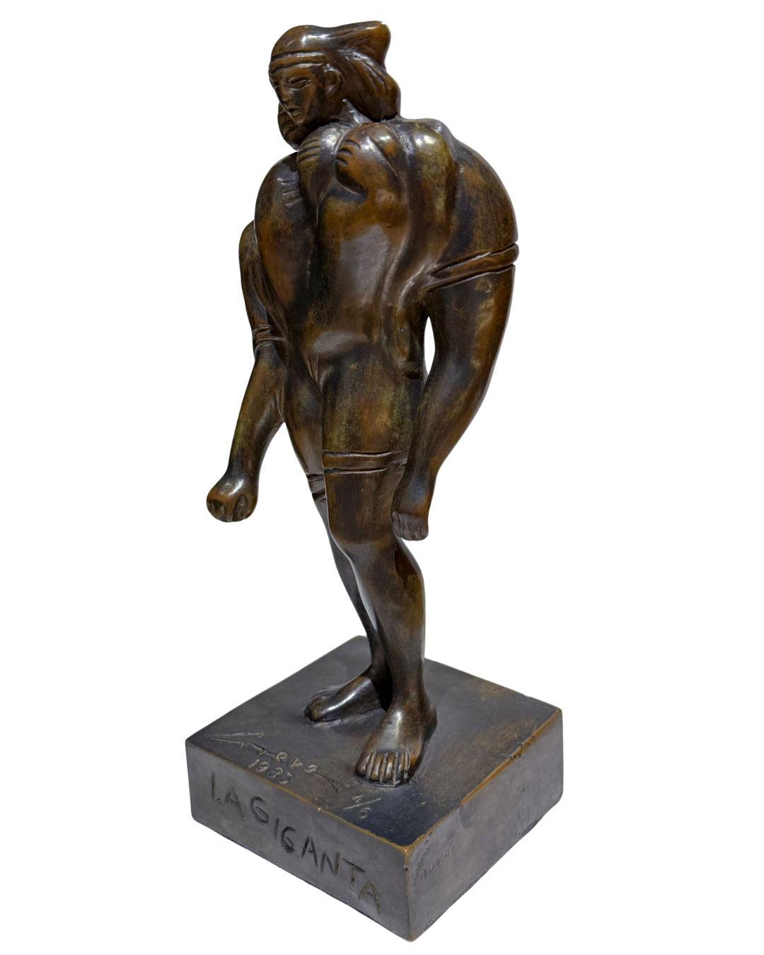 Lote 25 - José Luis Cuevas - La giganta (1985) / Bronce a la cera perdida - 23 x 9 x 8 cm