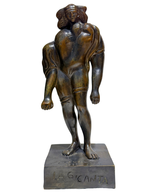 Lote 25 - José Luis Cuevas - La giganta (1985) / Bronce a la cera perdida - 23 x 9 x 8 cm