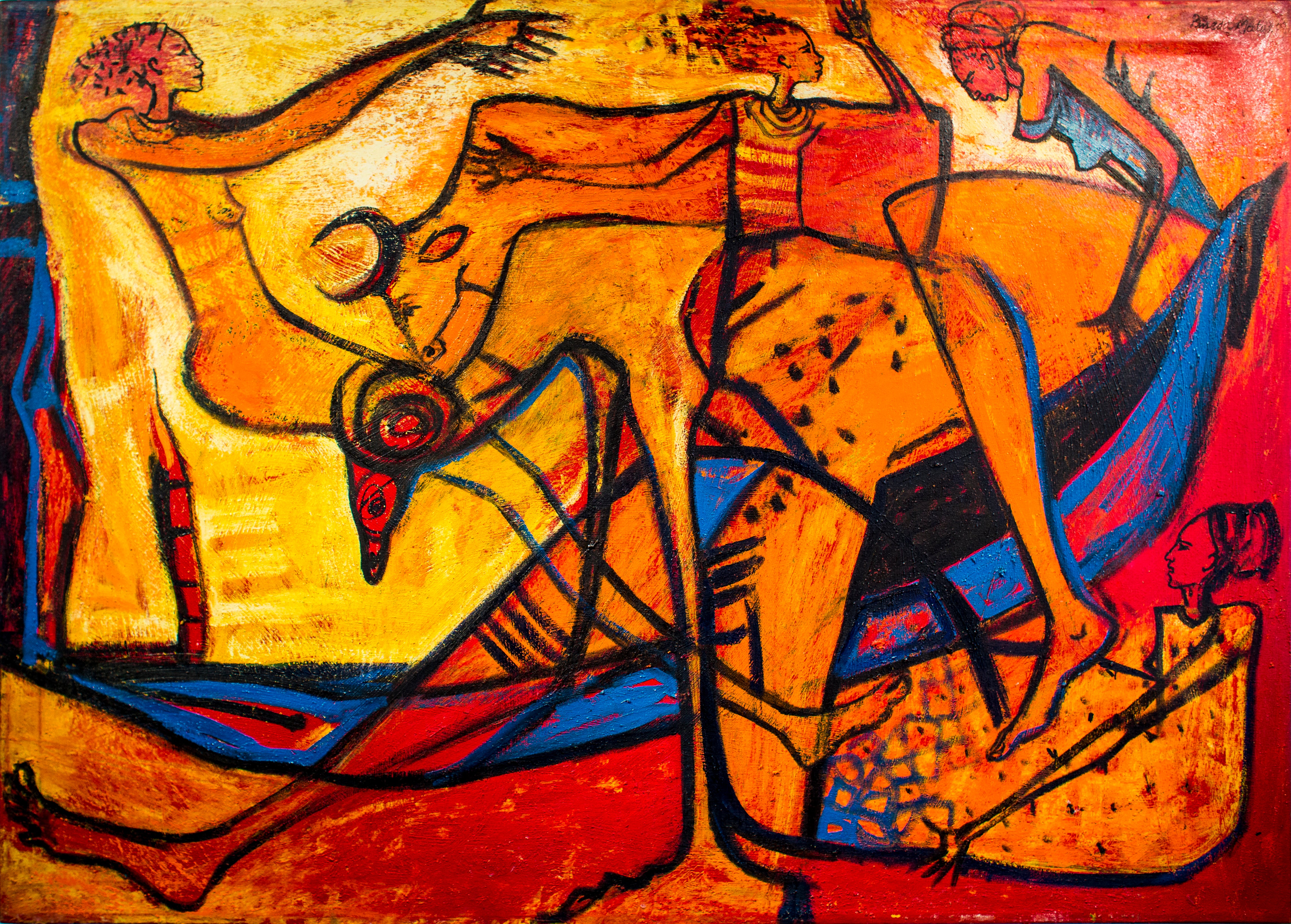 Tomás Pineda Matus – La barca / Óleo sobre tela sobre tela – 140 x 100 cm – 1/1