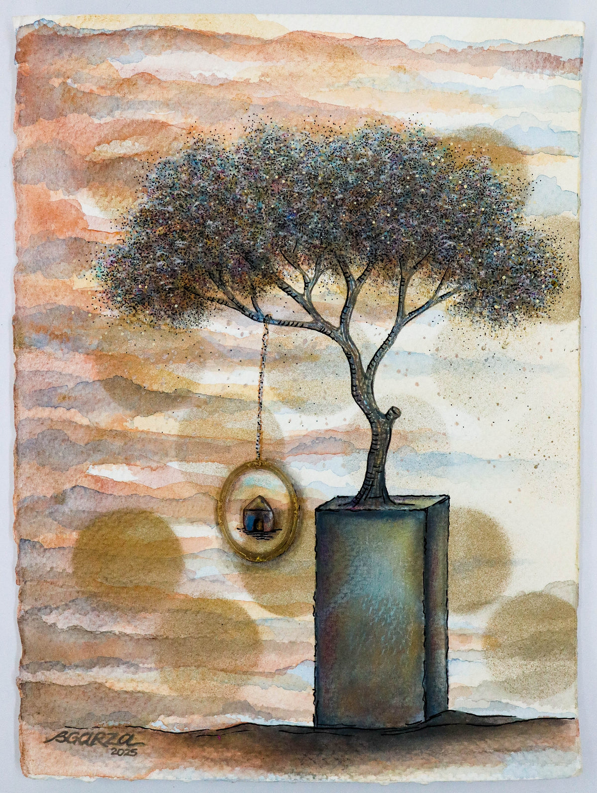 Blanca Garza - Lugar Mágico / Mixta sobre papel - 25 x 34 cm